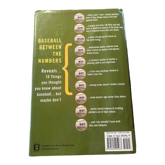 Baseball Between the Numbers Hardcover Book - Picture 4 of 4